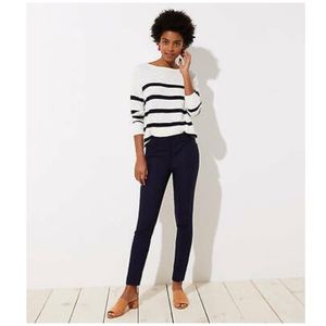 LOFT Navy Cropped/Ankle Pants in Marisa Fit